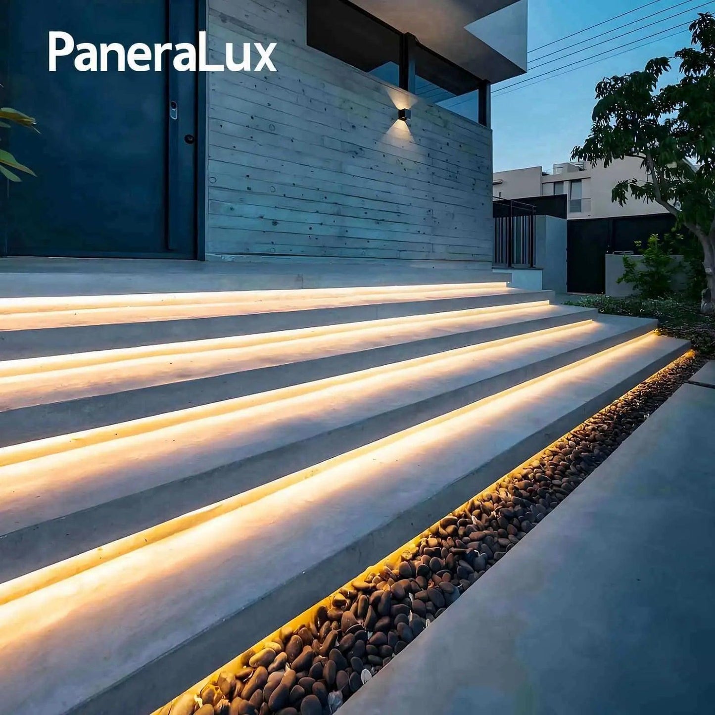 Effect of Step Outdoor PaneraLux Outdoor Step Lights Strips