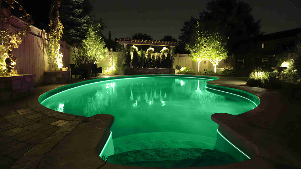 pool coping lights