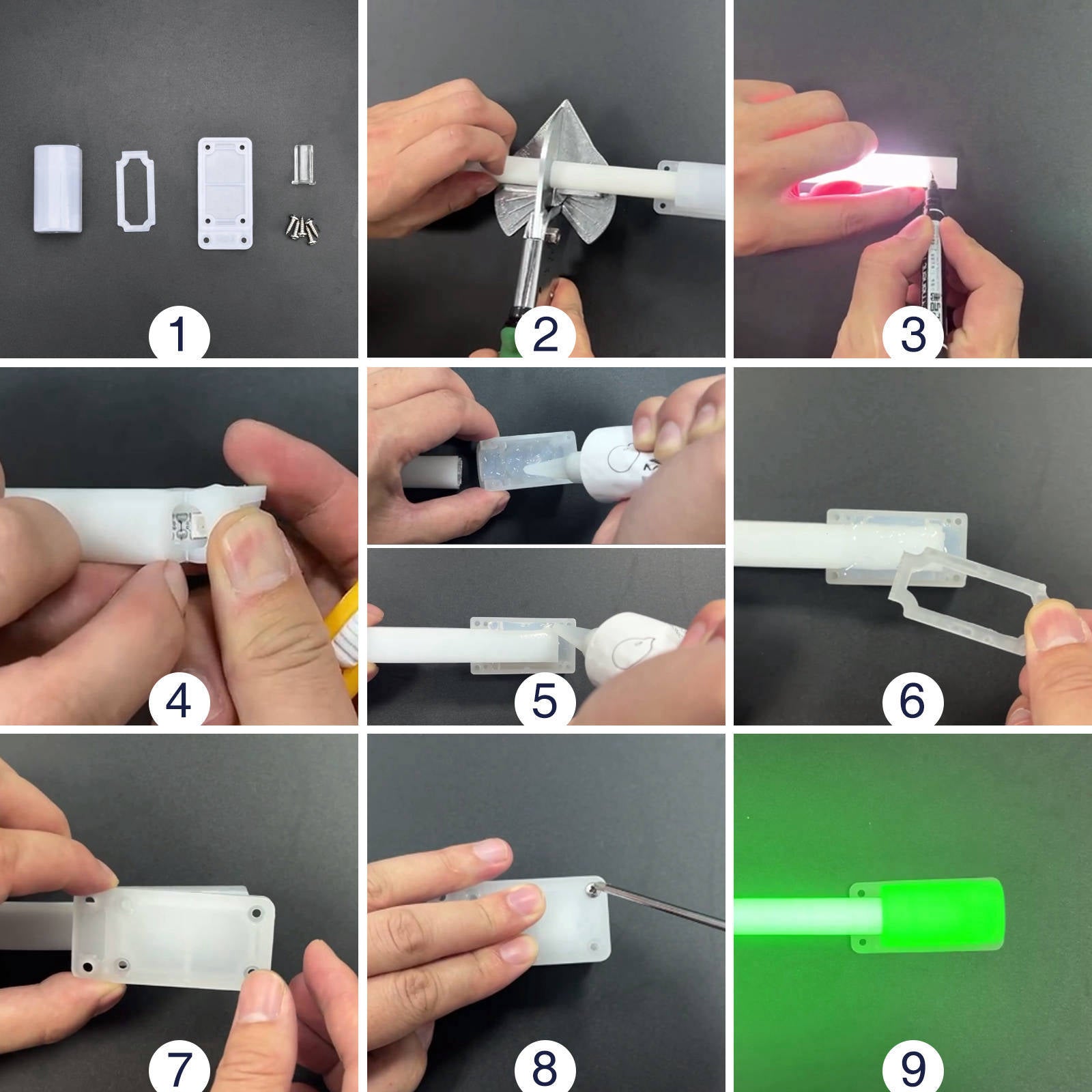 how to connect cut led strips - End cup install instruction