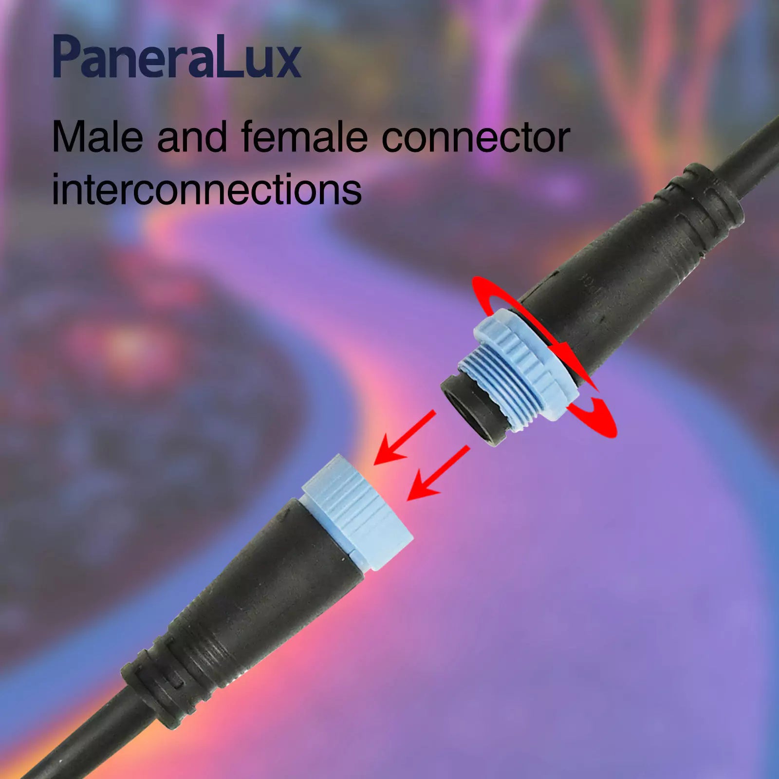 Male and Female Connector Interconnections of Edging Lights